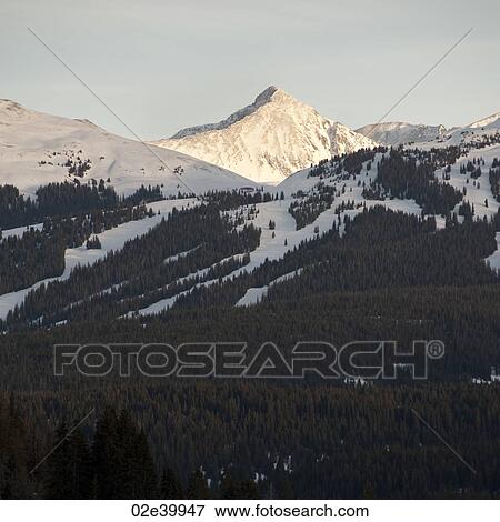 Stock Photo - Winter landscape in Vail, Colorado. Fotosearch