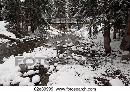 Stock Photo - Winter landscape in Vail, Colorado. Fotosearch