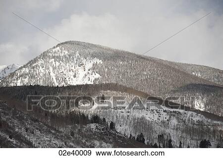 Stock Photo - Winter landscape in Vail, Colorado. Fotosearch