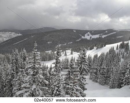 Stock Photo - Winter landscape in Vail, Colorado. Fotosearch