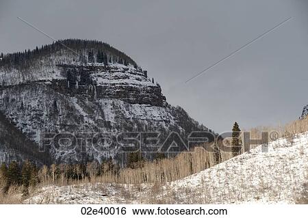 Stock Photograph - Winter landscape in Vail, Colorado. Fotosearch