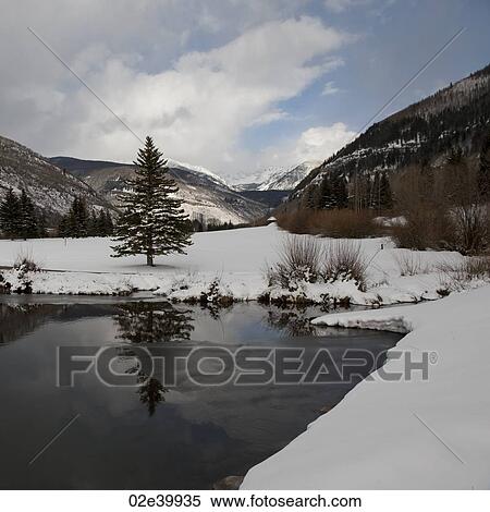 Winter landscape in Vail, Colorado View Large Photo Image Stock Photography - Winter landscape in Vail, Colorado. Fotosearch