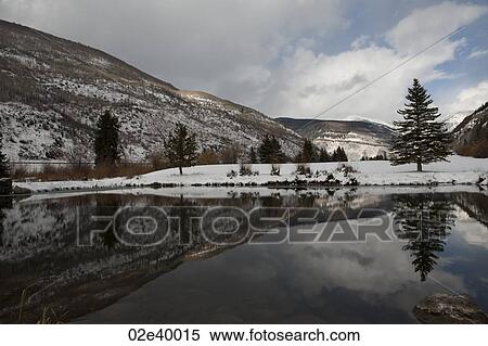 Winter landscape in Vail, Colorado View Large Photo Image Stock Photography - Winter landscape in Vail, Colorado. Fotosearch