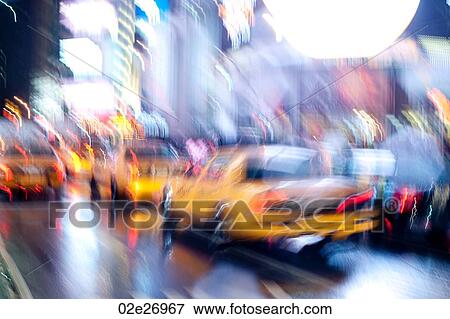Yellow Taxis on streets in Manhattan, New York City, U. S. A. View Large Photo Image Stock Photo - Yellow Taxis on streets in Manhattan, New York City, U. S. A.. Fotosearch
