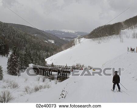 Young girl skiing in Vail, Colorado View Large Photo Image Stock Image - Young girl skiing in Vail, Colorado . Fotosearch