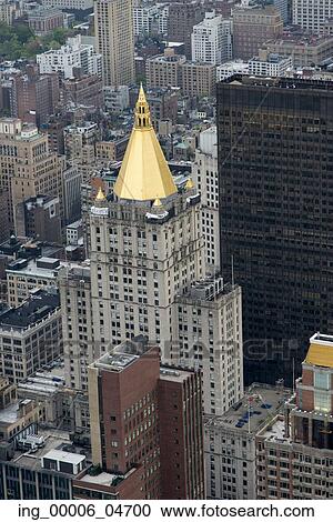 Stock Image - Aerial view of buildings, Manhattan, New York City, New York State, USA. Fotosearch