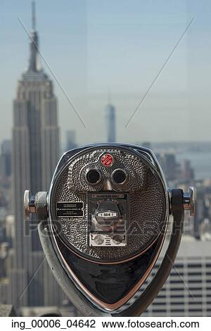 Binoculars at Top of the Rock observation deck, Midtown Manhattan, New York City, New York State, USA View Large Photo Image Stock Image - Binoculars at Top of the Rock observation deck, Midtown Manhattan, New York City, New York State, USA. Fotosearch