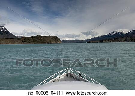 Boat in the Lake Argentino, Los Glaciares National Park, Santa Cruz Province, Patagonia, Argentina View Large Photo Image Stock Image - Boat in the Lake Argentino, Los Glaciares National Park, Santa Cruz Province, Patagonia, Argentina. Fotosearch