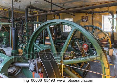 Stock Image - Boiler room piping, The Singular hotel, Puerto Natales, Patagonia, Chile. Fotosearch