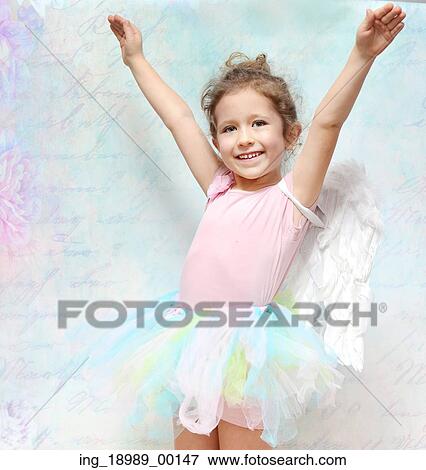 Cheerful little girl with beautiful smile View Large Photo Image Stock Photo - Cheerful little girl with beautiful smile. Fotosearch