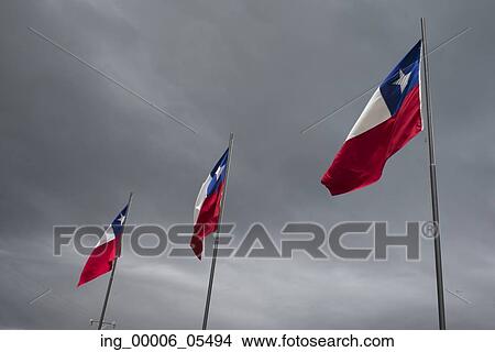 Chilean flags, Puerto Natales, Patagonia, Chile View Large Photo Image Picture - Chilean flags, Puerto Natales, Patagonia, Chile. Fotosearch