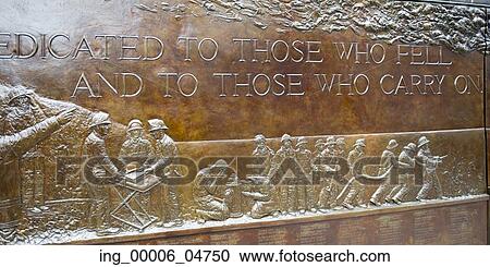 Stock Image - Close-up of a memorial mural, Manhattan, New York City, New York State, USA. Fotosearch