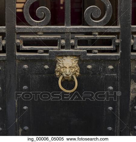 Close-up of a metal gate and doorknocker, Valparaiso, Chile View Large Photo Image Stock Photography - Close-up of a metal gate and doorknocker, Valparaiso, Chile. Fotosearch