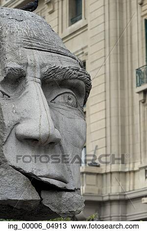 Stock Image - Close-up of a statue, Santiago, Santiago Metropolitan Region, Chile. Fotosearch