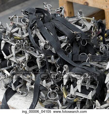 Stock Photography - Close-up of crampons, Perito Moreno Glacier, Los Glaciares National Park, Santa Cruz Province, Patagonia, Argentina. Fotosearch