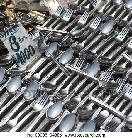 Cutlery for sale, Santiago, Santiago Metropolitan Region, Chile View Large Photo Image Stock Photography - Cutlery for sale, Santiago, Santiago Metropolitan Region, Chile. Fotosearch