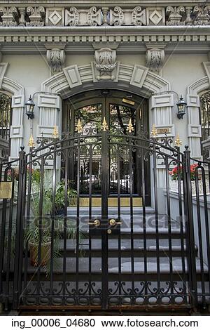 Entrance gate of a building, Manhattan, New York City, New York State, USA View Large Photo Image Stock Image - Entrance gate of a building, Manhattan, New York City, New York State, USA. Fotosearch