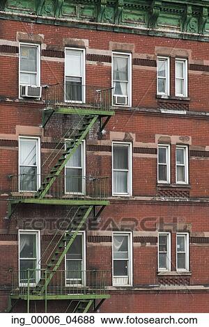 Facade of a brick building, Chelsea, Manhattan, New York City, New York State, USA View Large Photo Image Stock Photo - Facade of a brick building, Chelsea, Manhattan, New York City, New York State, USA. Fotosearch