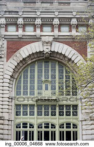 Facade of a building, Ellis Island, Jersey City, New York State, USA View Large Photo Image Stock Photo - Facade of a building, Ellis Island, Jersey City, New York State, USA. Fotosearch