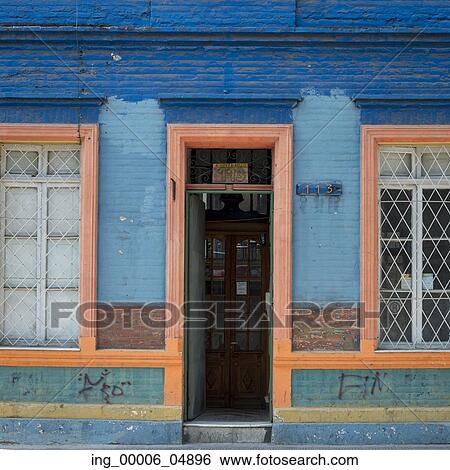 Facade of a house, Calle Antonia Lopez de Bello, Santiago, Santiago Metropolitan Region, Chile View Large Photo Image Stock Photograph - Facade of a house, Calle Antonia Lopez de Bello, Santiago, Santiago Metropolitan Region, Chile. Fotosearch