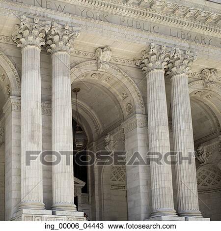 Facade of the New York Public Library, Midtown, Manhattan, New York City, New York State, USA View Large Photo Image Stock Image - Facade of the New York Public Library, Midtown, Manhattan, New York City, New York State, USA. Fotosearch
