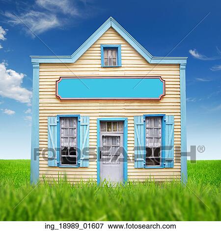 Stock Photo - Fancy photo of the simple wooden house. Fotosearch