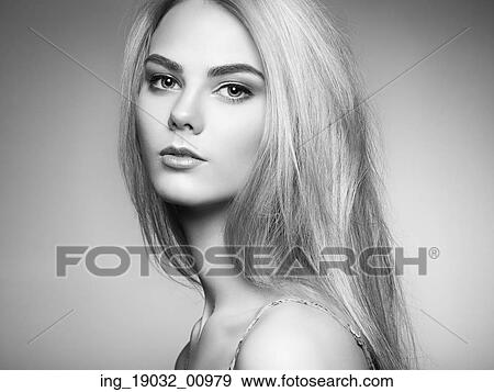 Fashion portrait of elegant woman with magnificent hair. Blonde girl. Perfect make-up. Hairstyle View Large Photo Image Stock Photo - Fashion portrait of elegant woman with magnificent hair. Blonde girl. Perfect make-up. Hairstyle. Fotosearch