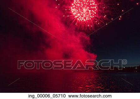 Fireworks display at night on Canada Day, Kenora, Lake Of The Woods, Ontario, Canada View Large Photo Image Stock Image - Fireworks display at night on Canada Day, Kenora, Lake Of The Woods, Ontario, Canada. Fotosearch