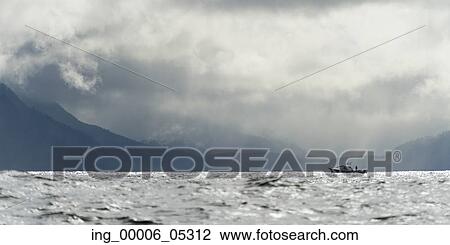 Stock Image - Fishing boat in the Pacific Ocean, Skeena-Queen Charlotte Regional District, Haida Gwaii, Graham Island, British Columbia, Canada. Fotosearch