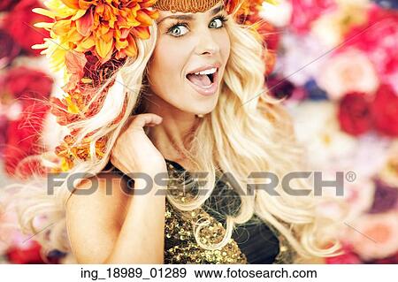 Funny picture of the surprised lady View Large Photo Image Stock Photo - Funny picture of the surprised lady. Fotosearch