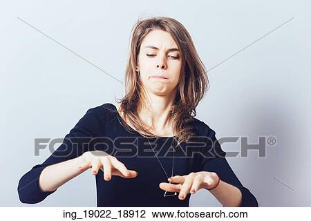 girl in conjures View Large Photo Image Stock Image - girl in conjures. Fotosearch