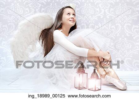 Glad ballet dancer after crucial performarnce View Large Photo Image Stock Photography - Glad ballet dancer after crucial performarnce. Fotosearch