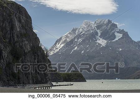 Grey Lake, Torres del Paine National Park, Patagonia, Chile View Large Photo Image Stock Photography - Grey Lake, Torres del Paine National Park, Patagonia, Chile. Fotosearch