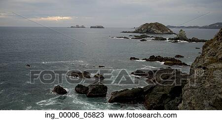 High angle view of rocky coast, Zihuatanejo, Guerrero, Mexico View Large Photo Image Stock Image - High angle view of rocky coast, Zihuatanejo, Guerrero, Mexico. Fotosearch
