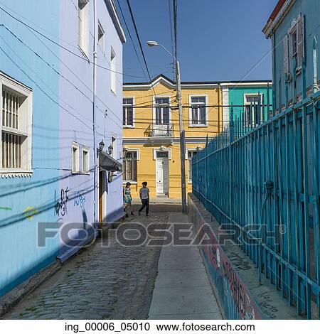 Houses along a street, Valparaiso, Chile View Large Photo Image Stock Image - Houses along a street, Valparaiso, Chile. Fotosearch