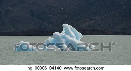 Stock Image - Iceberg in lake, Lake Argentino, Los Glaciares National Park, Santa Cruz Province, Patagonia, Argentina. Fotosearch