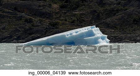 Stock Photo - Iceberg in lake, Lake Argentino, Los Glaciares National Park, Santa Cruz Province, Patagonia, Argentina. Fotosearch