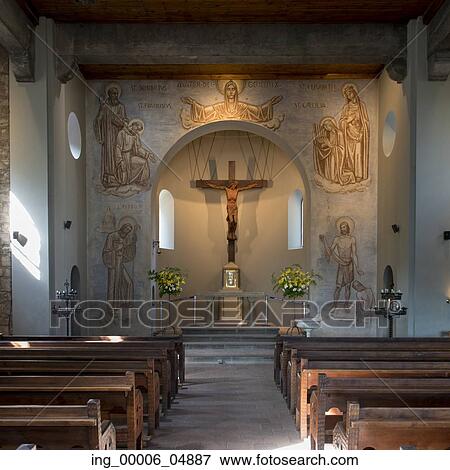 Interior of a church, San Cristobal Hill, Santiago, Santiago Metropolitan Region, Chile View Large Photo Image Stock Photo - Interior of a church, San Cristobal Hill, Santiago, Santiago Metropolitan Region, Chile. Fotosearch