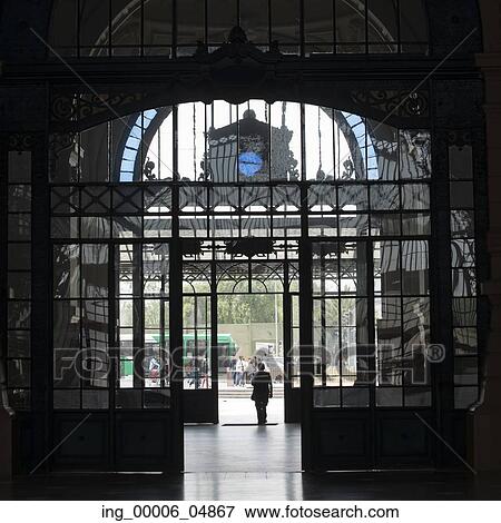 Stock Photo - Interior of the Centro Cultural Estacion Mapocho, Santiago, Santiago Metropolitan Region, Chile. Fotosearch