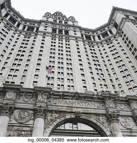Stock Photography - Low angle view of a building, Lower Manhattan, New York City, New York State, USA. Fotosearch