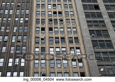 Picture - Low angle view of a building, Midtown, Manhattan, New York City, New York State, USA. Fotosearch