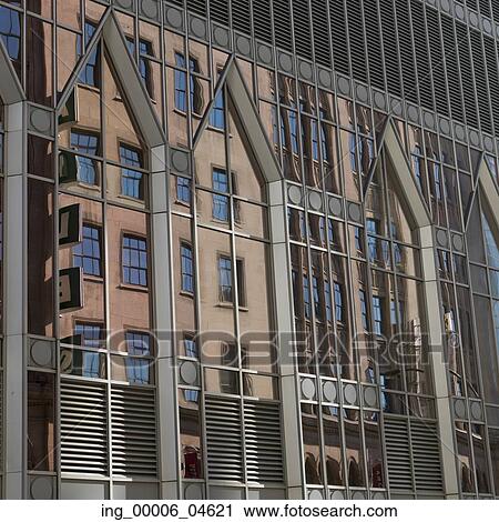 Stock Image - Low angle view of a building, Montreal, Quebec, Canada. Fotosearch
