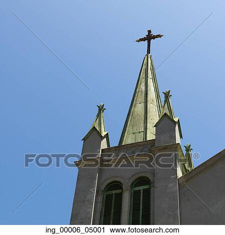 Low angle view of a church steeple, Valparaiso, Chile View Large Photo Image Stock Image - Low angle view of a church steeple, Valparaiso, Chile. Fotosearch