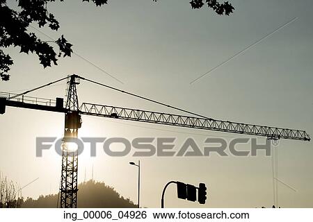 Low angle view of a crane, Santiago, Santiago Metropolitan Region, Chile View Large Photo Image Stock Photograph - Low angle view of a crane, Santiago, Santiago Metropolitan Region, Chile. Fotosearch
