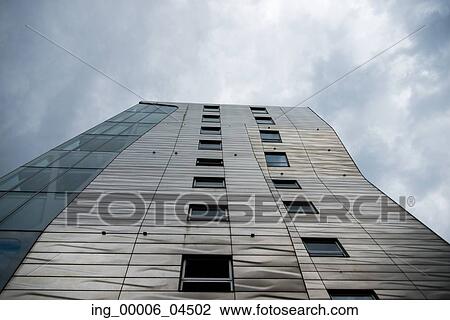 Stock Image - Low angle view of a modern building, Chelsea, Manhattan, New York City, New York State, USA. Fotosearch