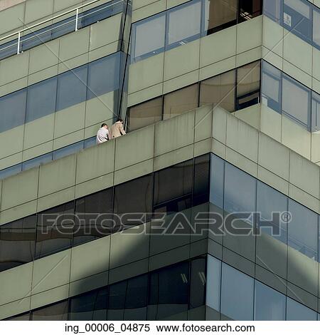 Stock Photography - Low angle view of a modern building, Santiago, Santiago Metropolitan Region, Chile. Fotosearch