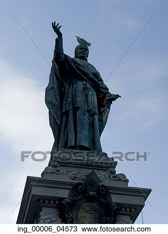 Stock Image - Low angle view of a statue, Montreal, Quebec, Canada. Fotosearch