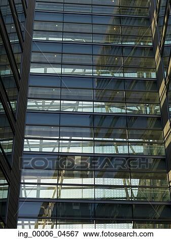 Stock Photo - Low angle view of an office building, Montreal, Quebec, Canada. Fotosearch