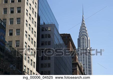 Low angle view of buildings, Chrysler Building, Manhattan, New York City, New York State, USA View Large Photo Image Stock Photography - Low angle view of buildings, Chrysler Building, Manhattan, New York City, New York State, USA. Fotosearch