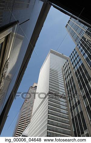 Low angle view of buildings, Manhattan, New York City, New York State, USA View Large Photo Image Stock Photo - Low angle view of buildings, Manhattan, New York City, New York State, USA. Fotosearch